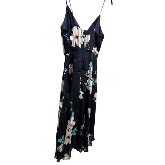 NWT Lulus Floral Midi Dress Black Beige Cream XS (Fits Small ) - Picture 10 of 11